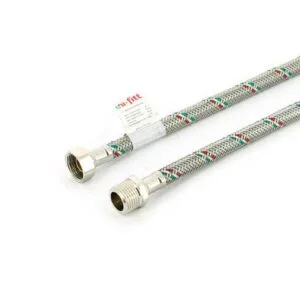 Подводка гибкая НВ (1/2"; 80 см; DN 8; оплётка из нерж. стали) Uni-Fitt 501S2008 Гибкая подводка Магазин инженерной сантехники Олимп