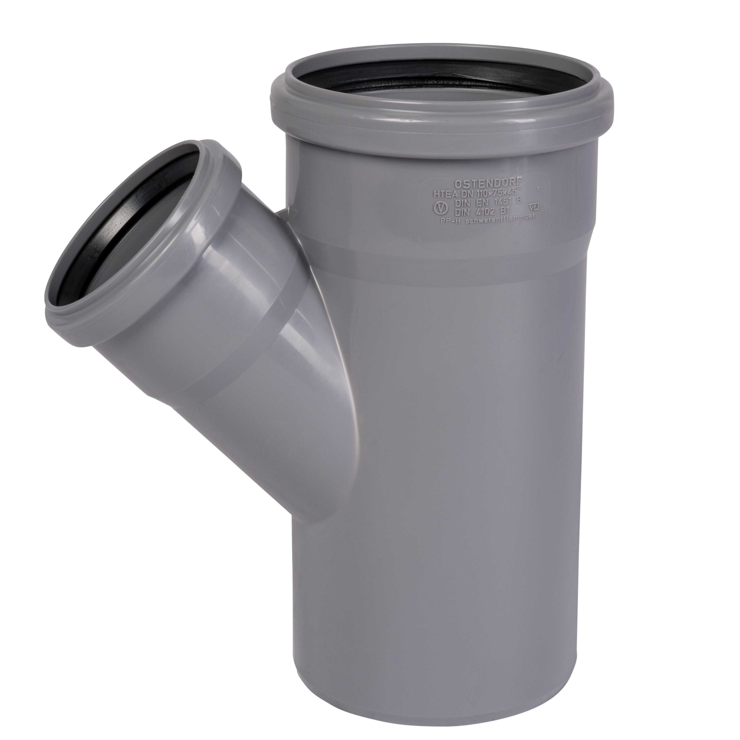 Тройник ПП для внутренней канализации OSTENDORF 110/75x45°
