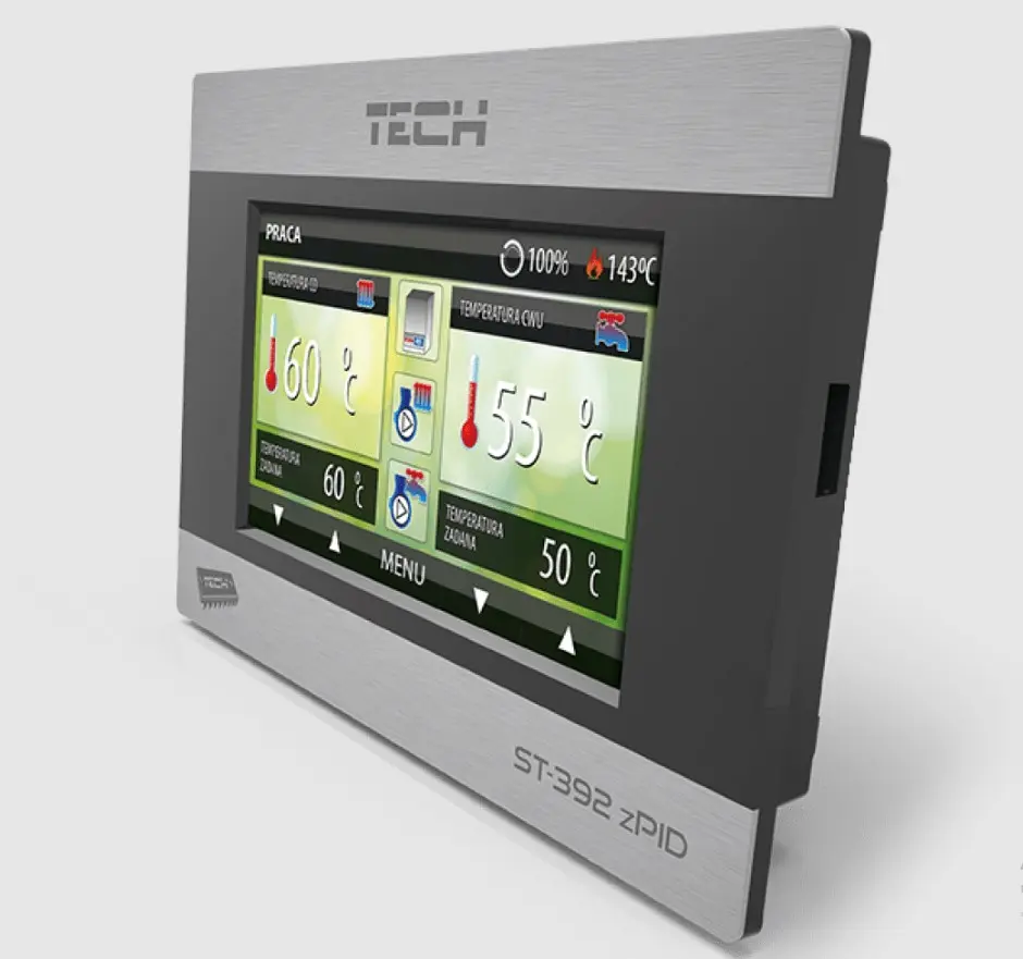 Контроллер для камина с водяным теплообменником TECH ST-392 zPID Автоматика - Термостатика Магазин инженерной сантехники Олимп