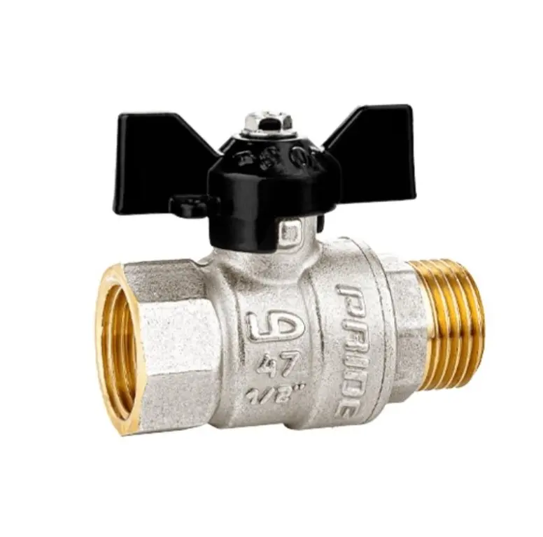 Кран шаровый 3/4" вн-нар LD Ру 40 бабочка