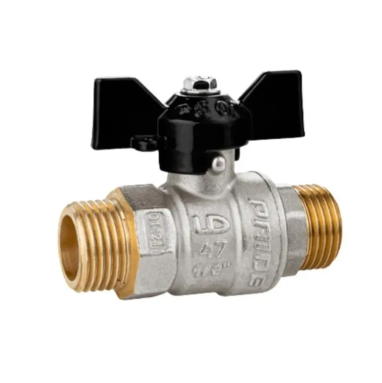 Кран шаровый 1" нар-нар LD Ру 40 бабочка