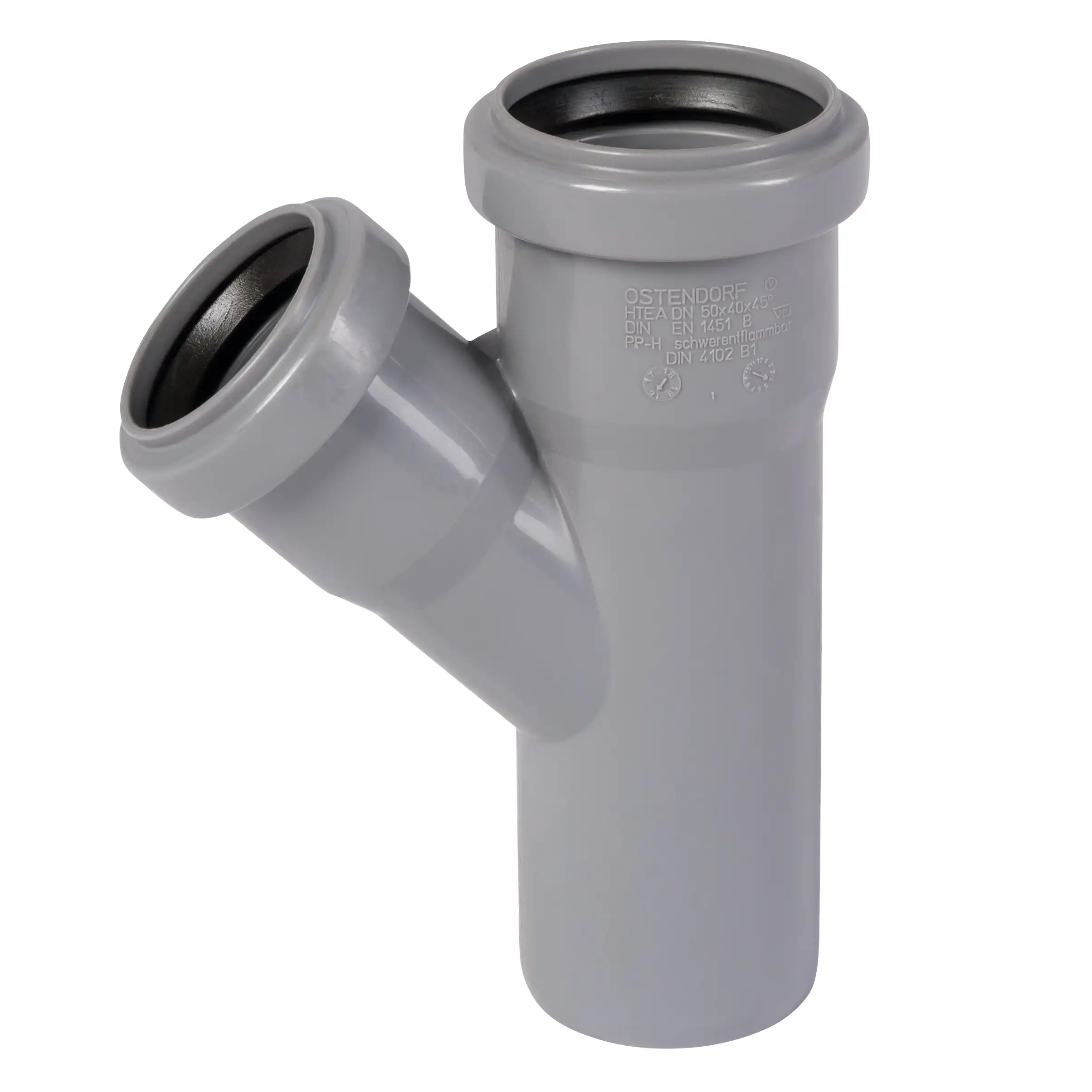 Тройник ПП для внутренней канализации OSTENDORF 50/40x45°