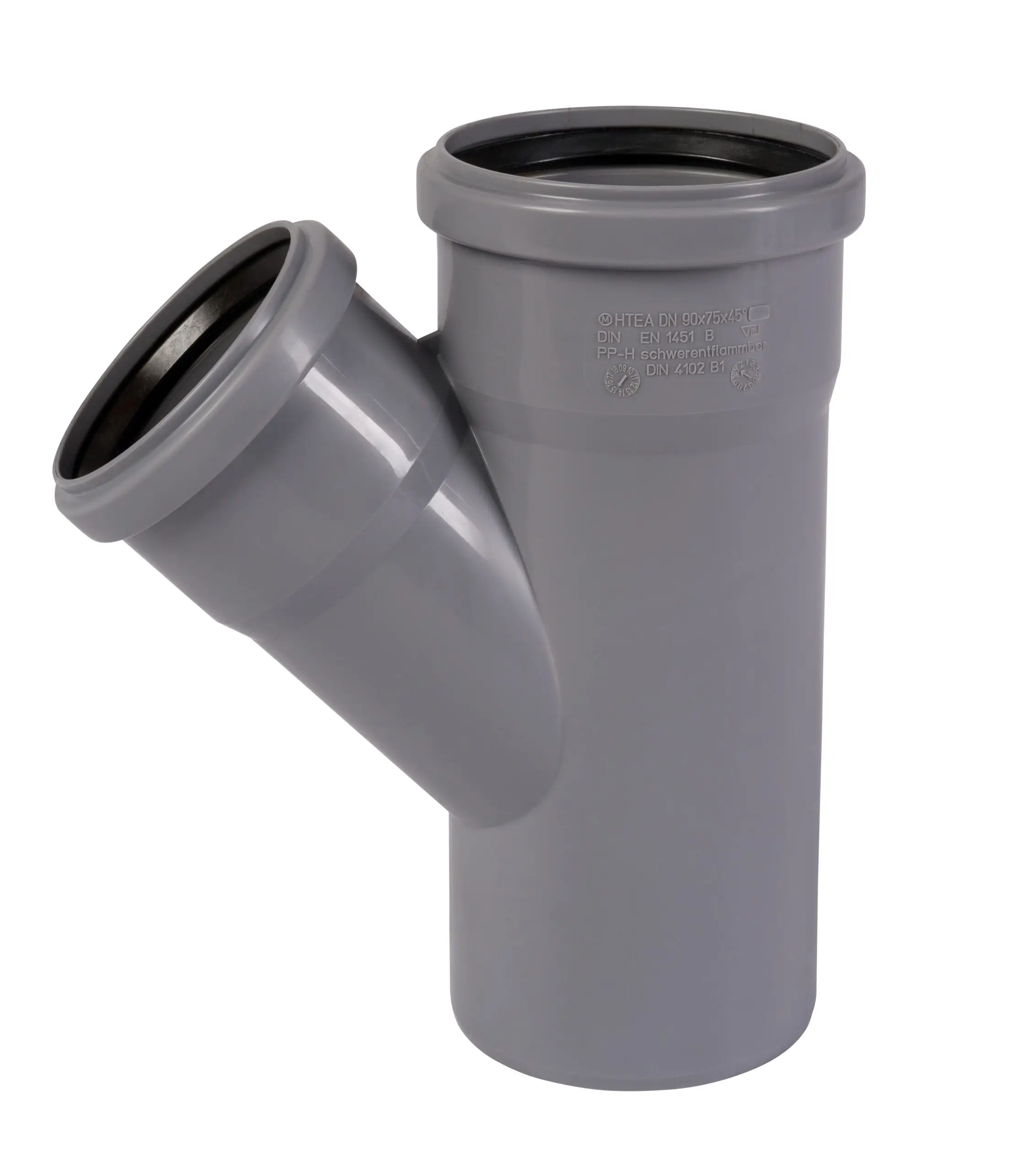 Тройник ПП для внутренней канализации OSTENDORF 90/75x45°
