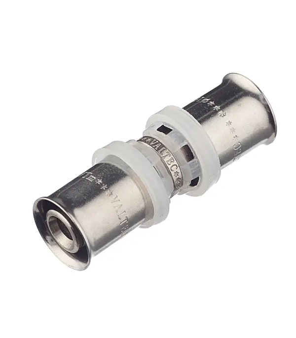Муфта пресс прямая Valtec 16 мм (VTm.203.N.001616) в магазине инженерной сантехники в гродно Муфта пресс прямая Valtec 16 мм (VTm.203.N.001616)
